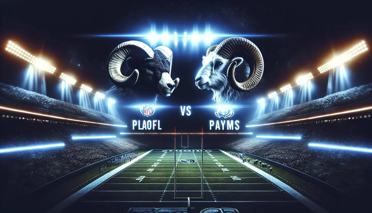 American football stadium at night with dramatic stadium lights NFL playoff atmosphere