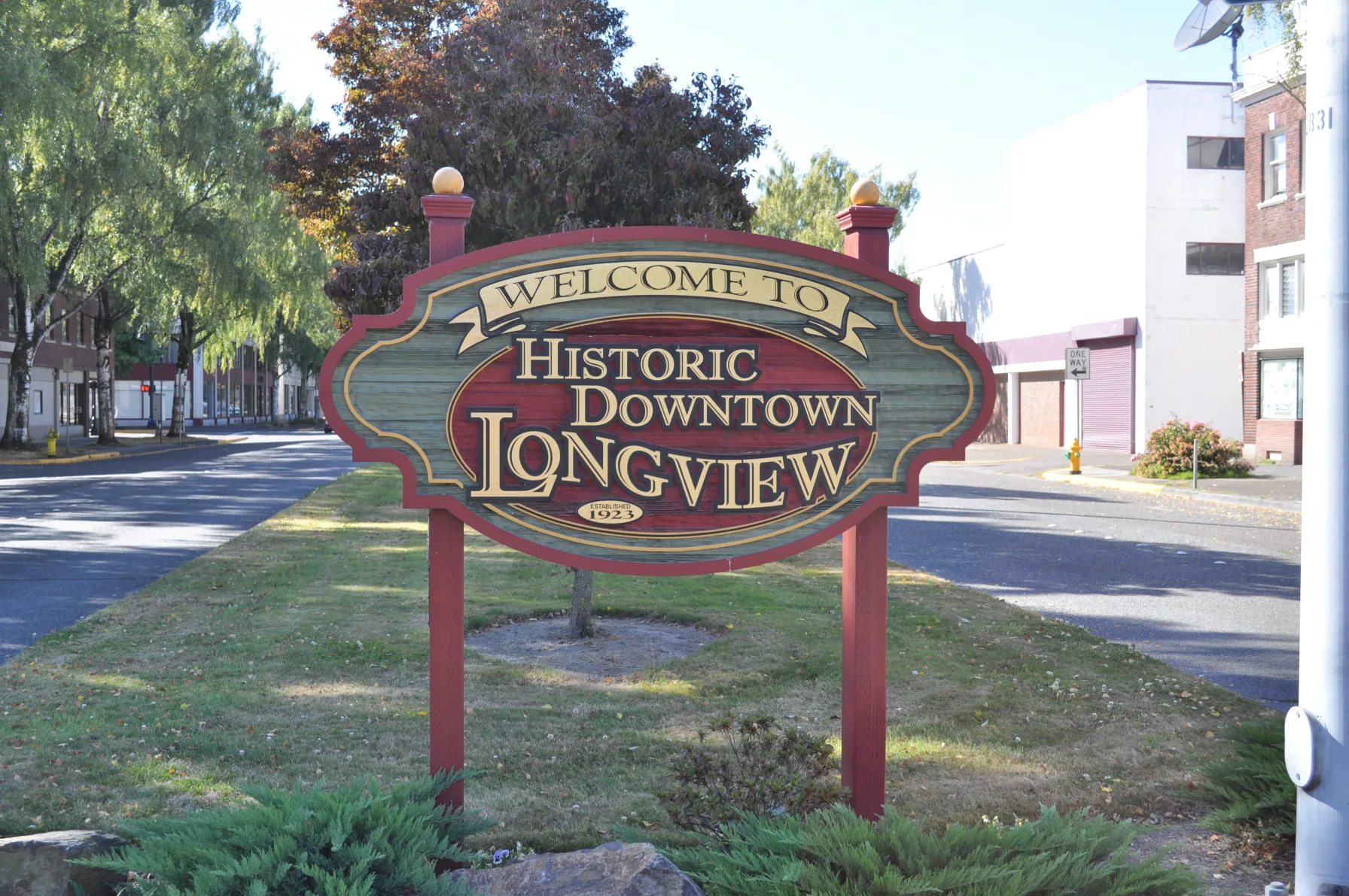 Downtown Longview, Washington, the city where the Mount Solo Road shooting occurred
